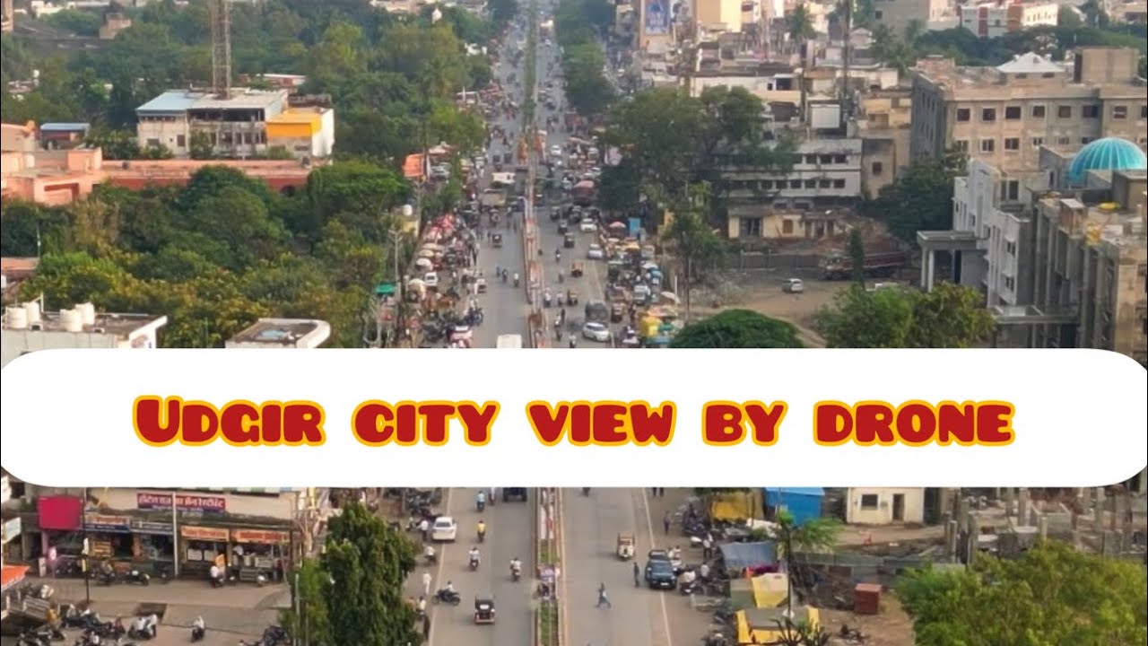 Udgir city view by drone