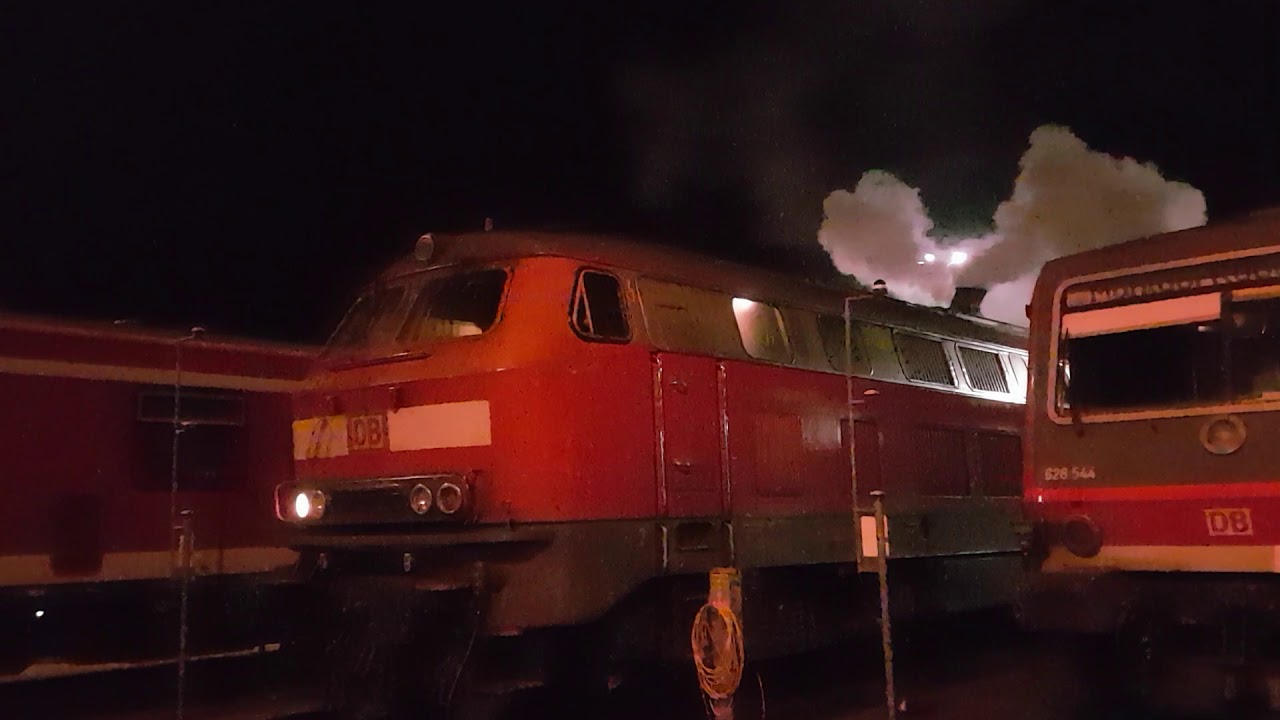 Kaltstart der Diesellokomotive 218 463 (MTU 16 V 4000 R)