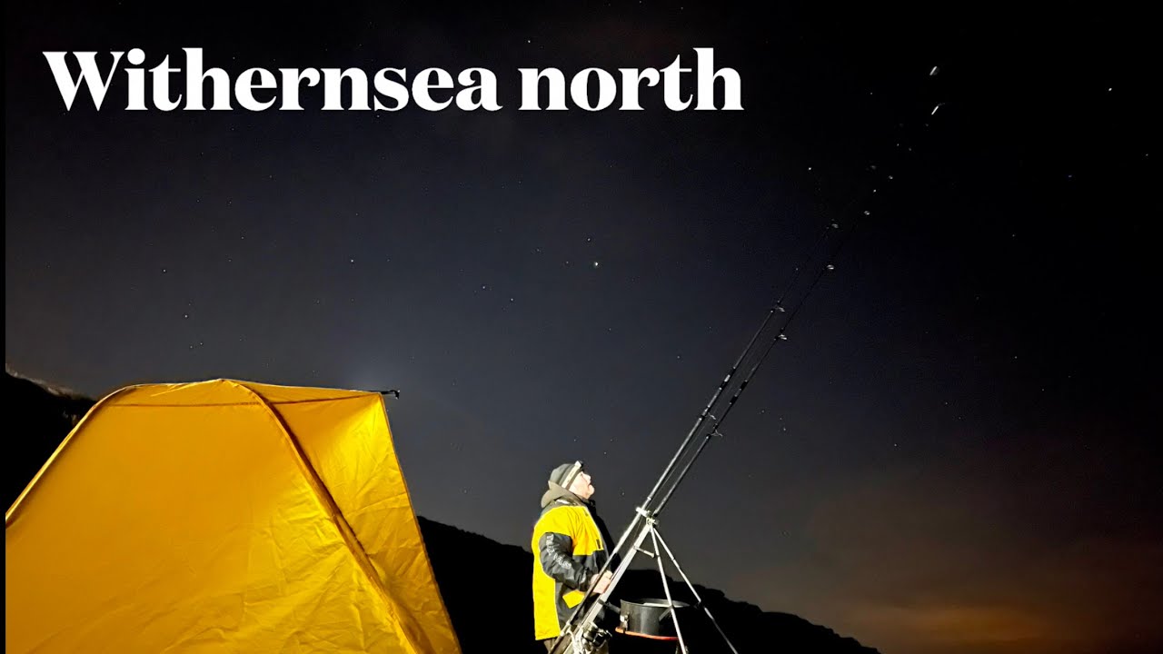 Withernsea. Uk beach fishing. Holderness coast.