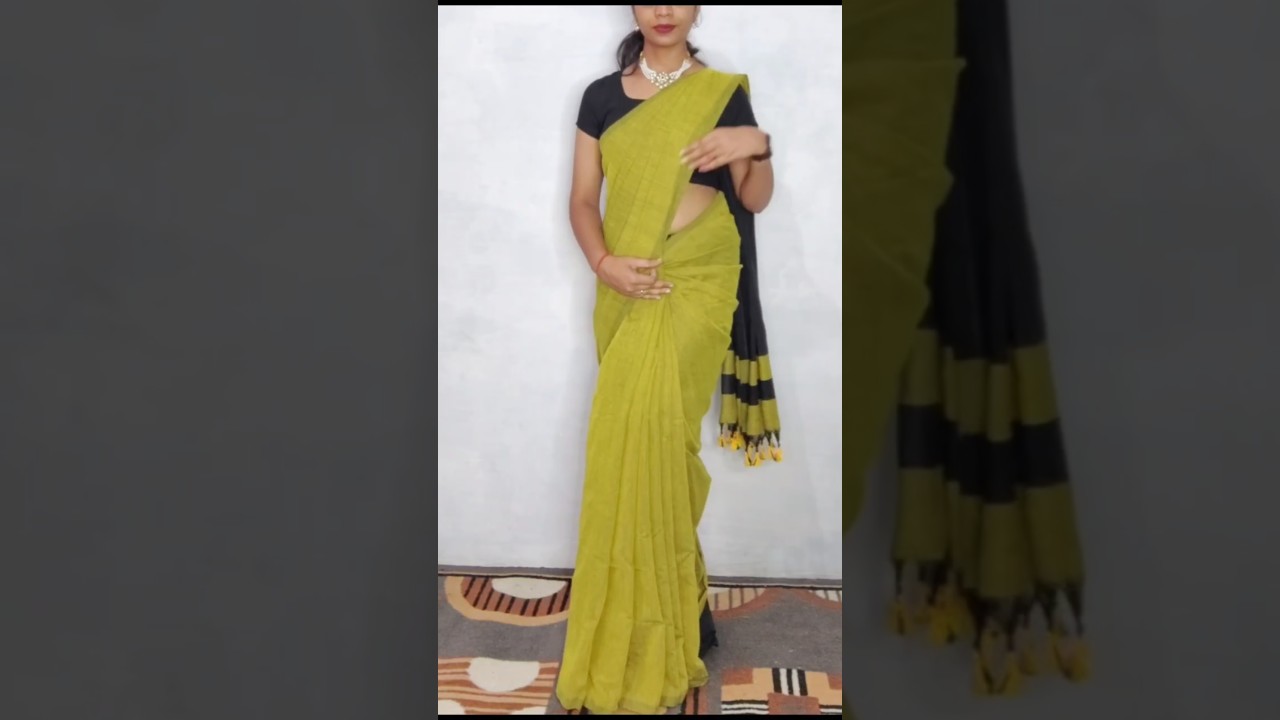 pure cotton saree draping tutorial for beginners/easy tricks with perfect pleats #saree #fashion
