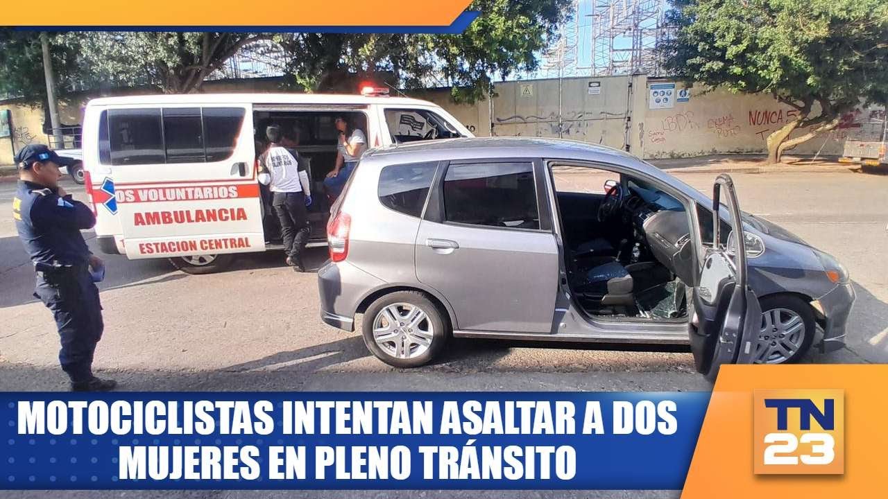 Motociclistas intentan asaltar a dos mujeres en pleno tránsito