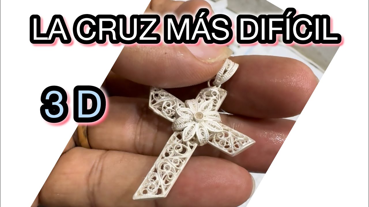Cómo Hacer una Cruz en Filigrana de Plata en 3D (Técnica Cilíndrica) 🛠️