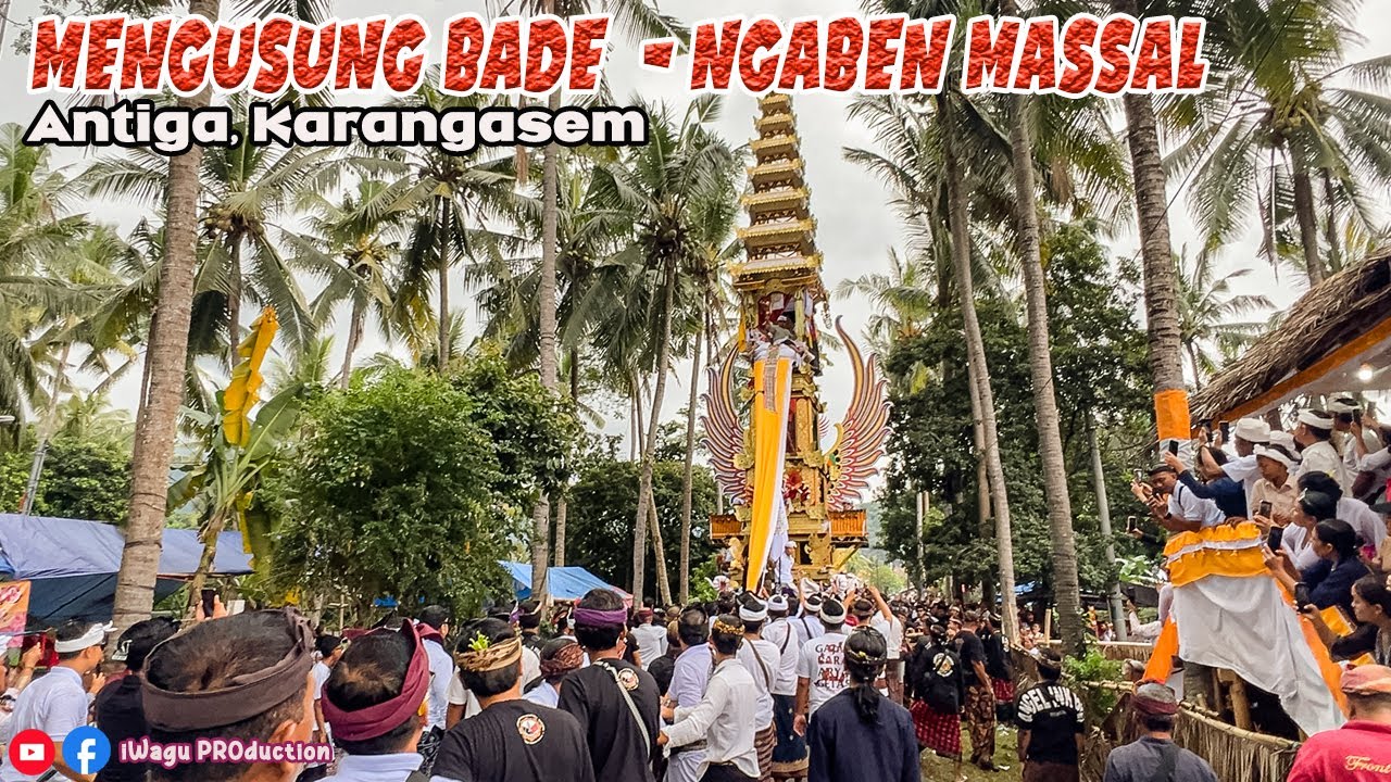 Menegangkan Prosesi Mengusung Bade Dengan Ratusan Jenazah Menuju Kuburan - Ngaben Massal, Antiga