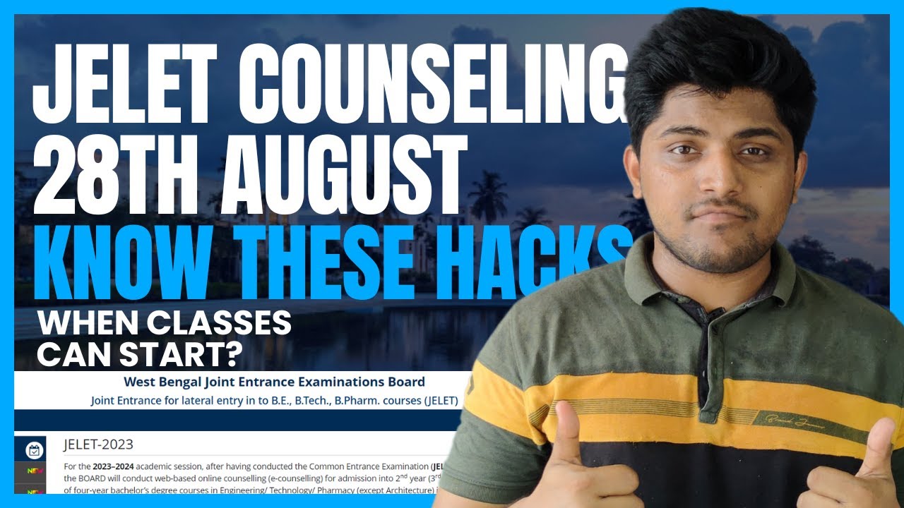 JELET 2023 COUNSELLING UPDATE | Know this hacks before applying