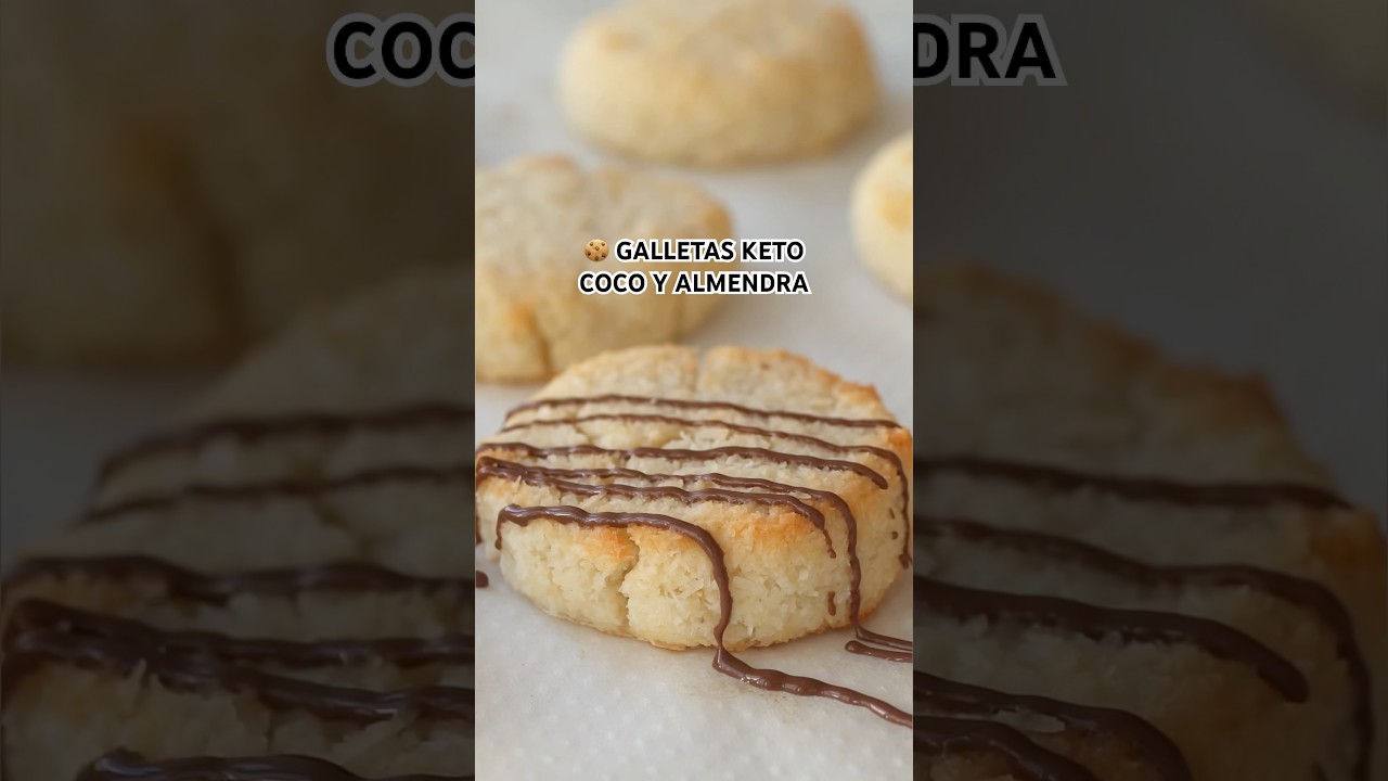🍪 GALLETAS KETO COCO Y ALMENDRA 4 ingredientes | #comidacasera #recetasfaciles #recetasketo