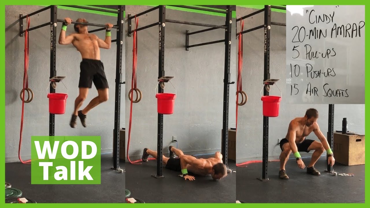 WOD Talk and Demo with Coach Kyle CrossFit Benchmark Cindy AMRAP 20 5 Pullups 10 Pushups 15 Air Squa