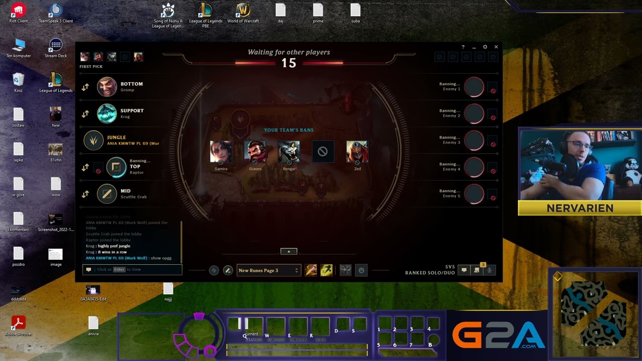 Nervarien reacting on my op.gg (he gave me jungle) [League of Legends]