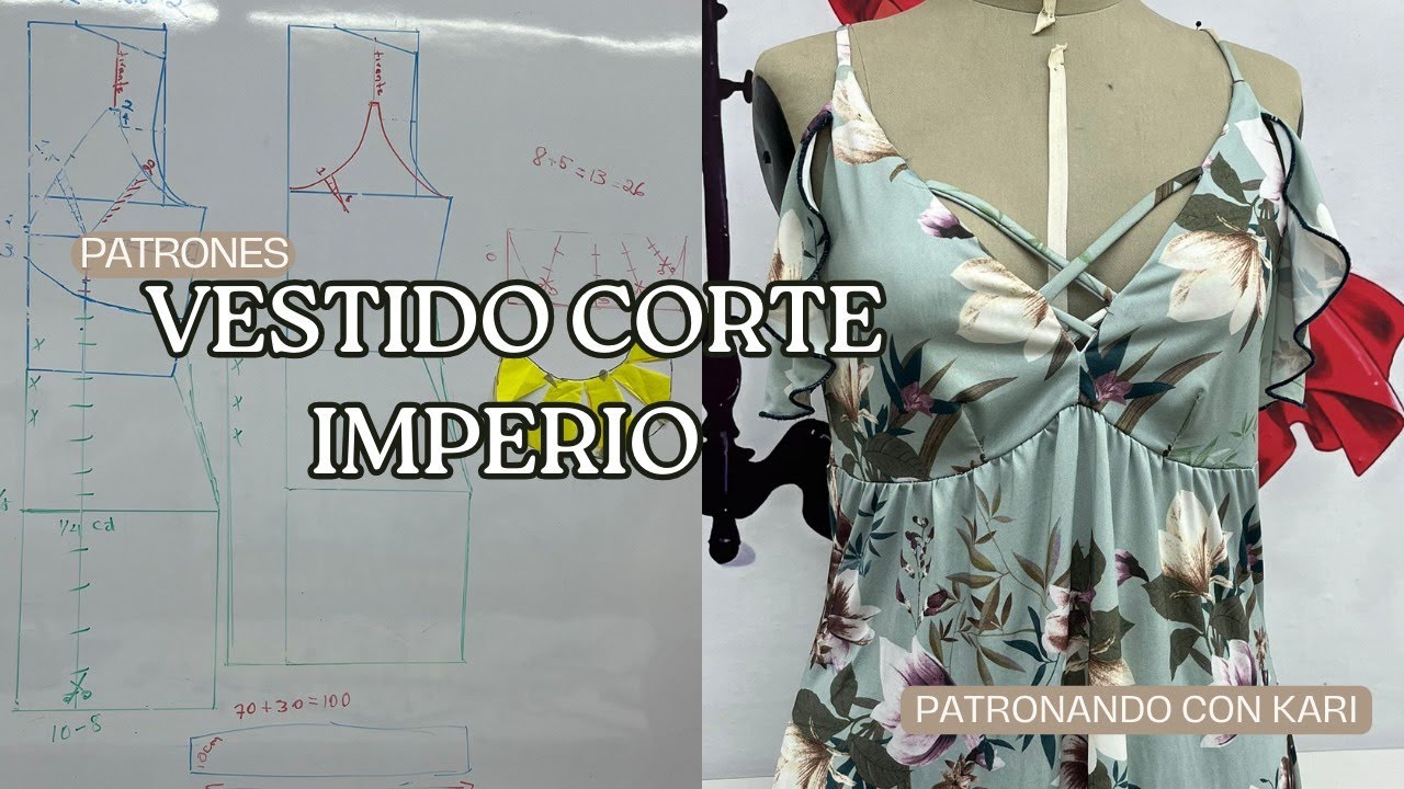 Te enseño el Patrón de mi vestido corte imperio (solicitud de suscriptora )