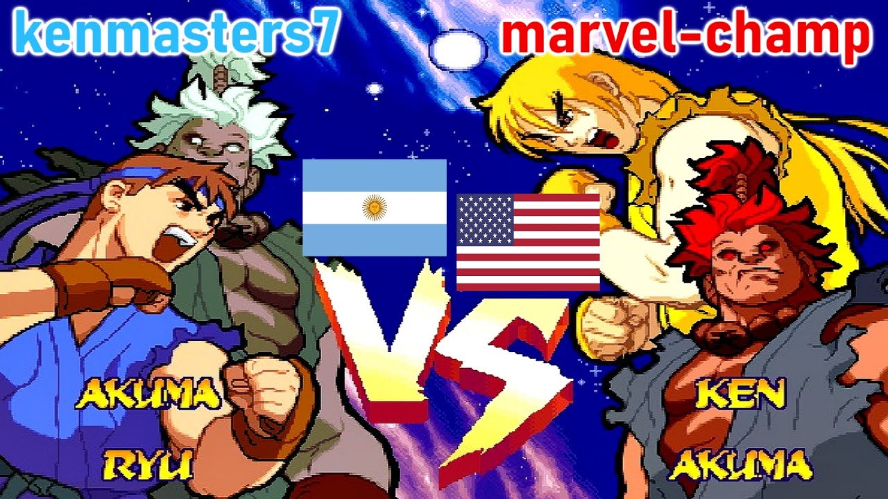Marvel Super Heroes Vs. Street Fighter - kenmasters7 vs marvel-champ