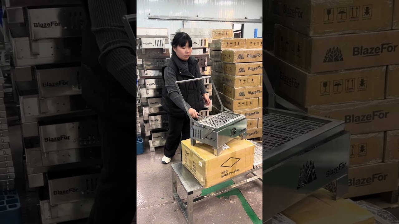 A rotating barbecue grill is a must-have for outdoor camping.