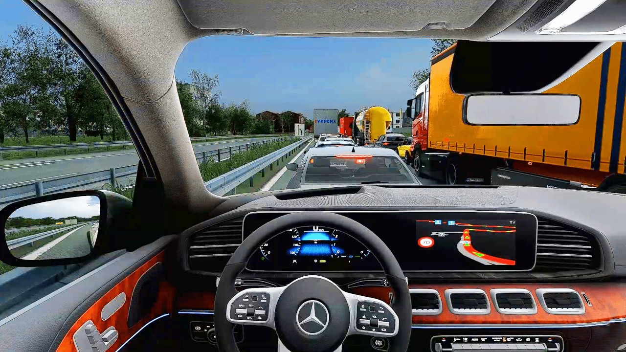 Driving a Mercedes Through Heavy Traffic | Realistic POV Gameplay