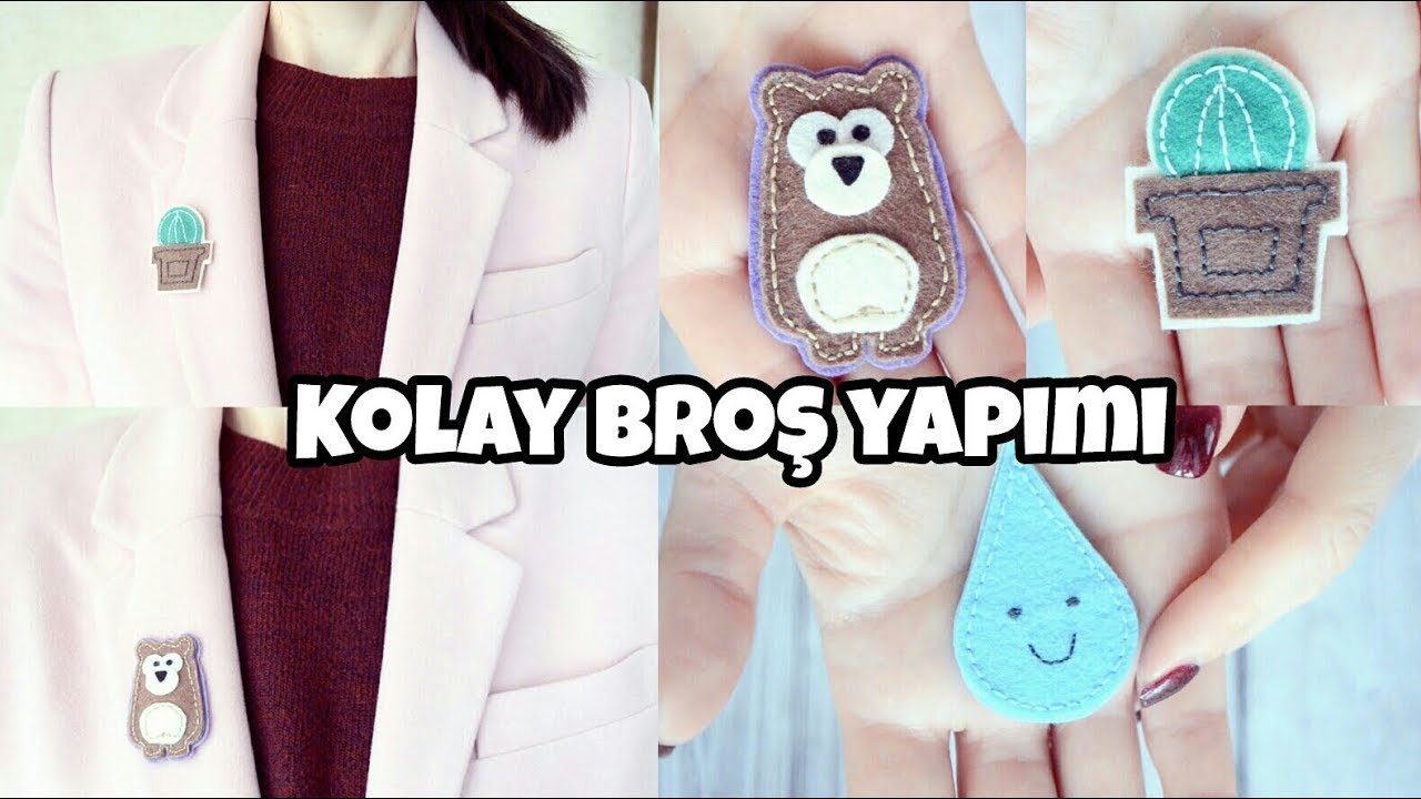 Keçeden Rozet/Broş Yapımı | Kolay Kendin Yap Fikirleri