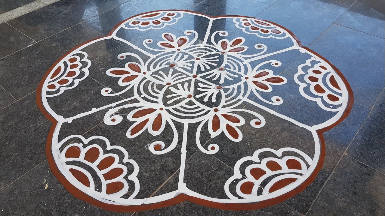Vaigasi matham Vanna Kolam// Pandaga muggulu// easy rangoli//Maa Kolam//43