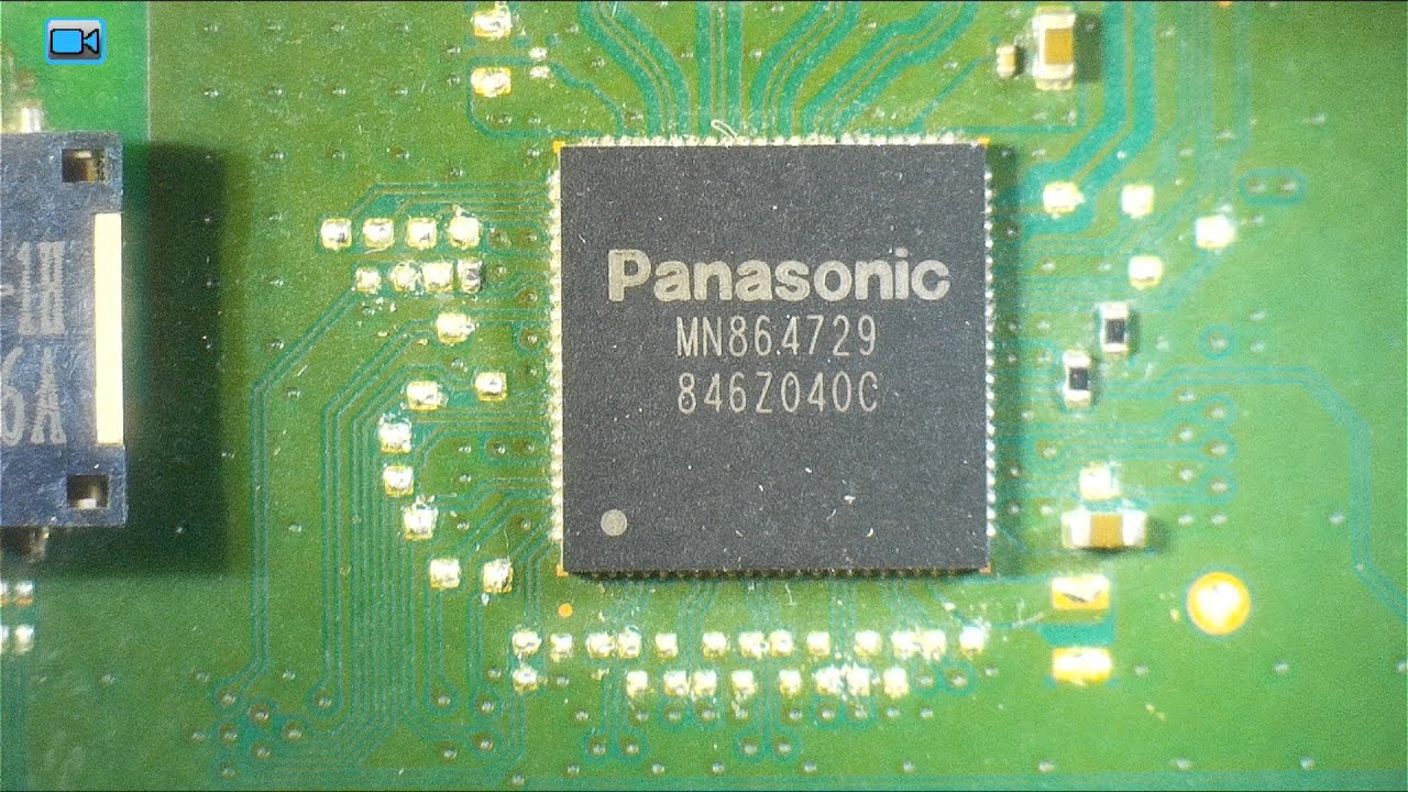 Medidas de referencia chip Panasonic MN864729 de PS4 Slim SAF-003