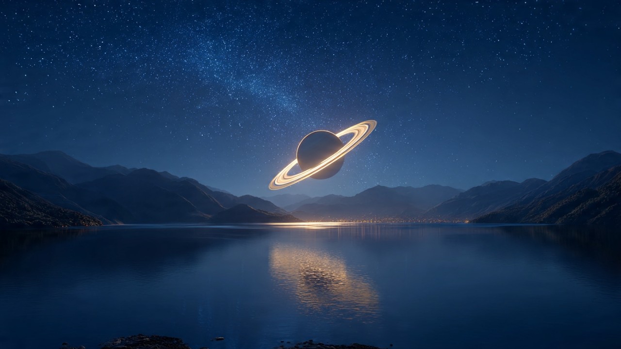 🪐 Saturn Night | Relaxing Chillout Lounge Ambient Music for Deep Focus & Calm
