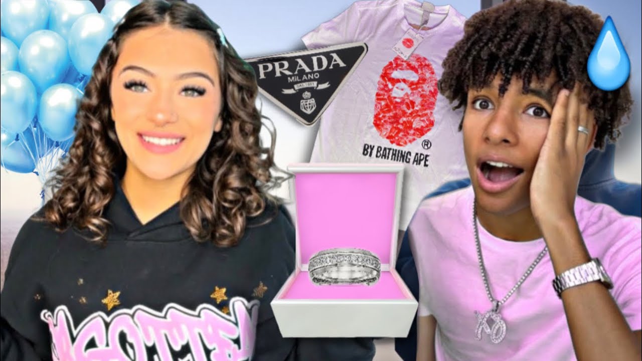 SURPRISING MY BOYFRIEND WITH THE KISSES T-Shirt & PROMISE RING!!