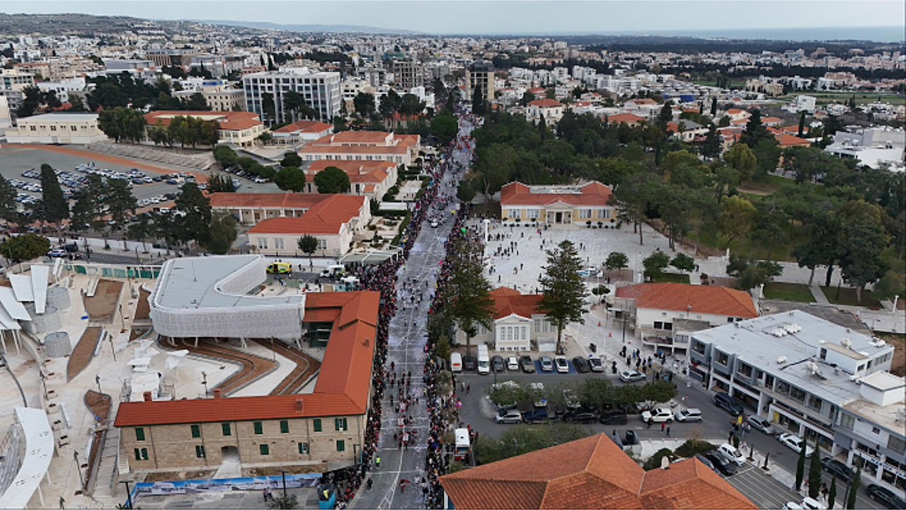 Paphos Carnival 2026 | Cyprus Street Celebration from Above