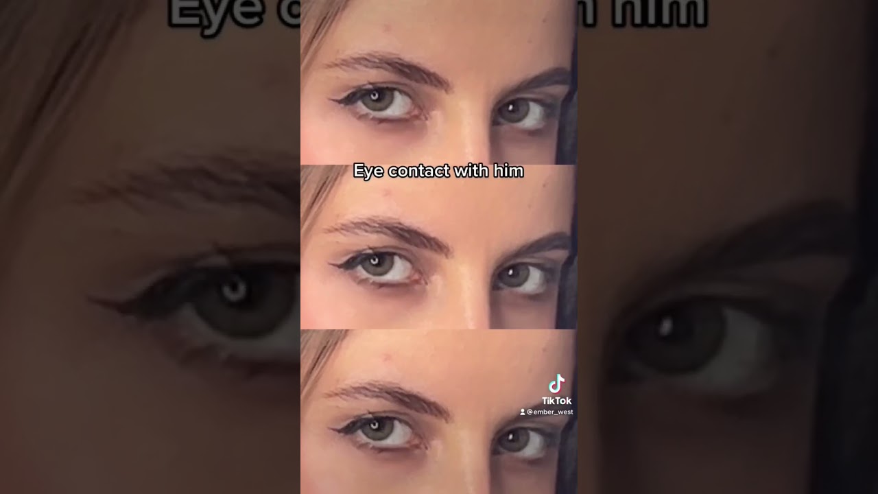 Eye contact with others vs with him