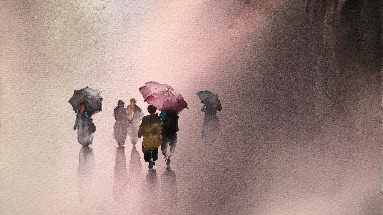How to Paint a Rainy Scene Without Drawing .
