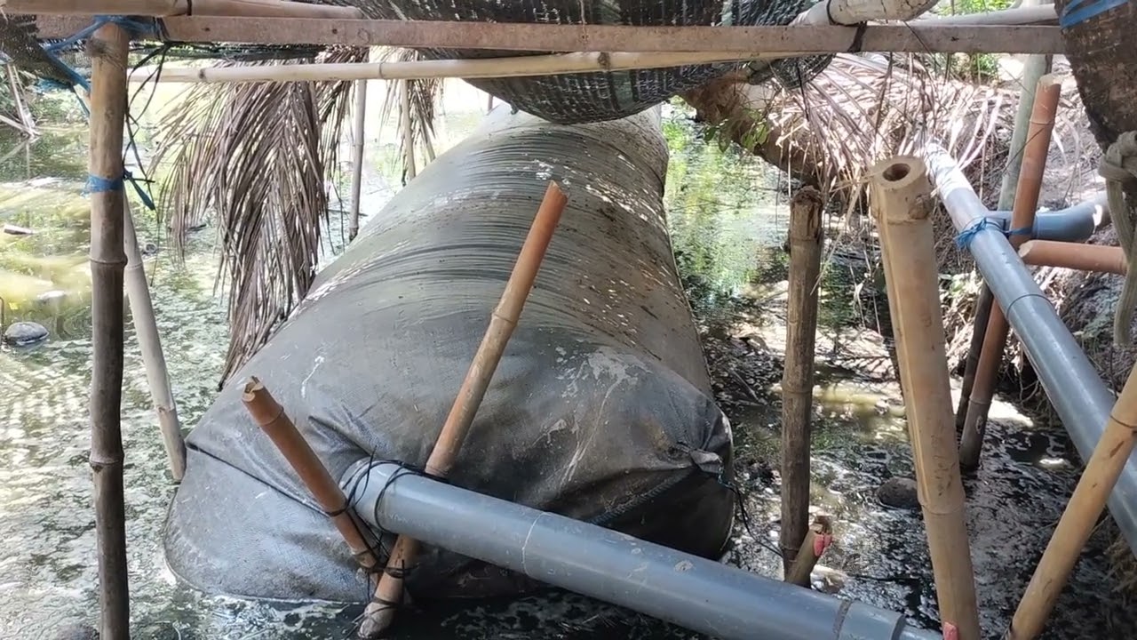 Mô hình Túi BiogasATT nhà anh Khiêm Tiền Giang