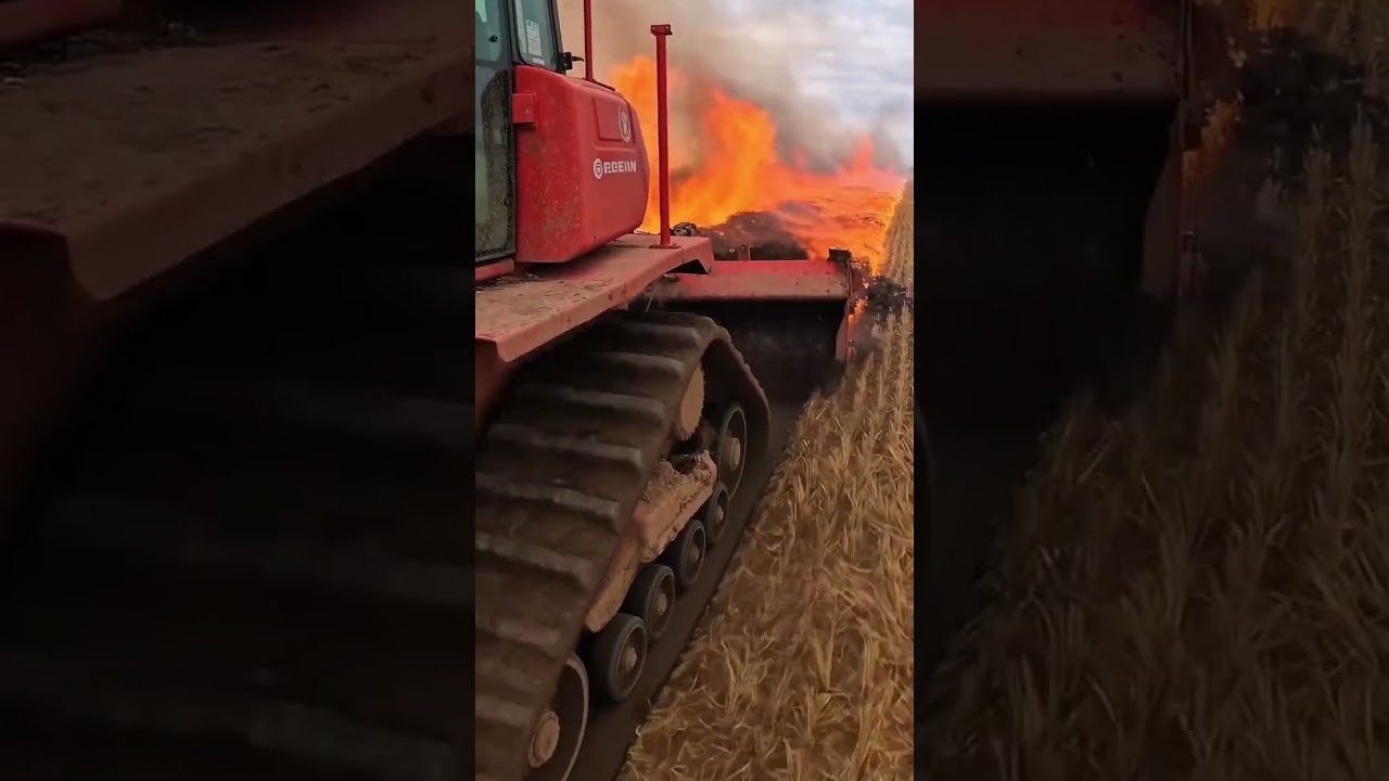 Stopping a Wildfire with a Tractor! 🚜🔥 #shorts #farming