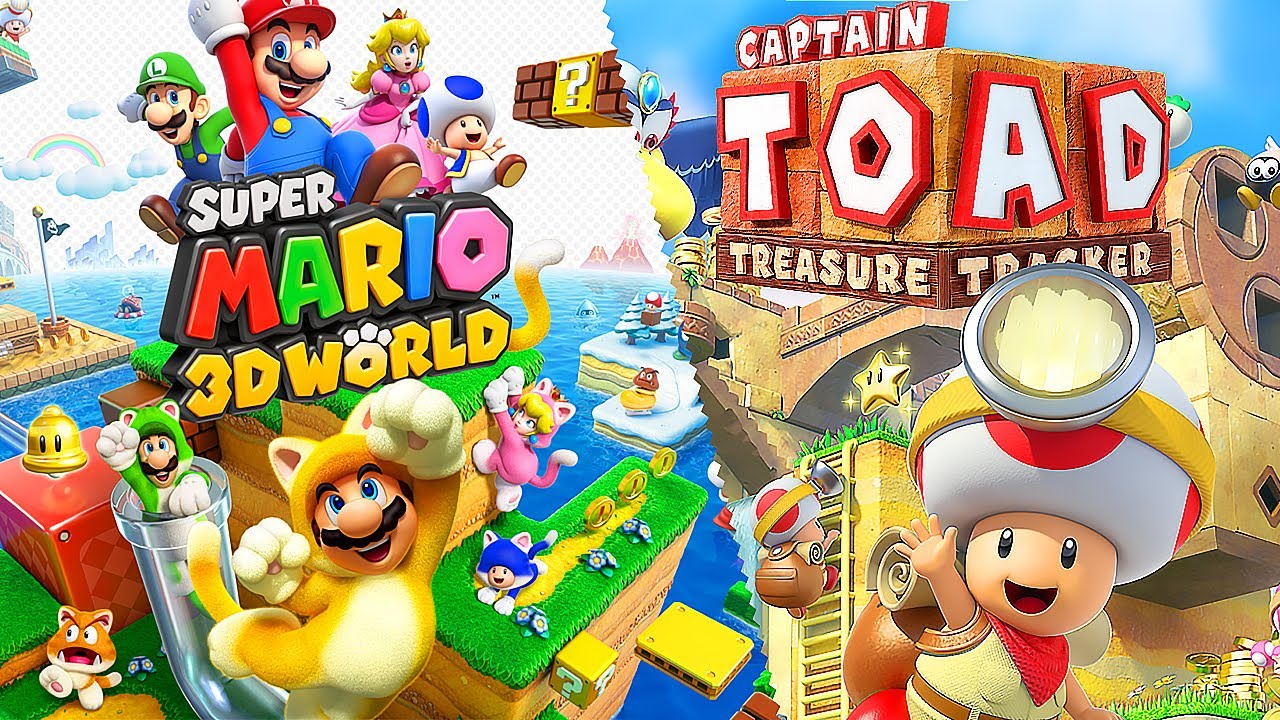 Super Mario 3D World + Captain Toad Treasure Tracker - 100% Full Game Walkthrough