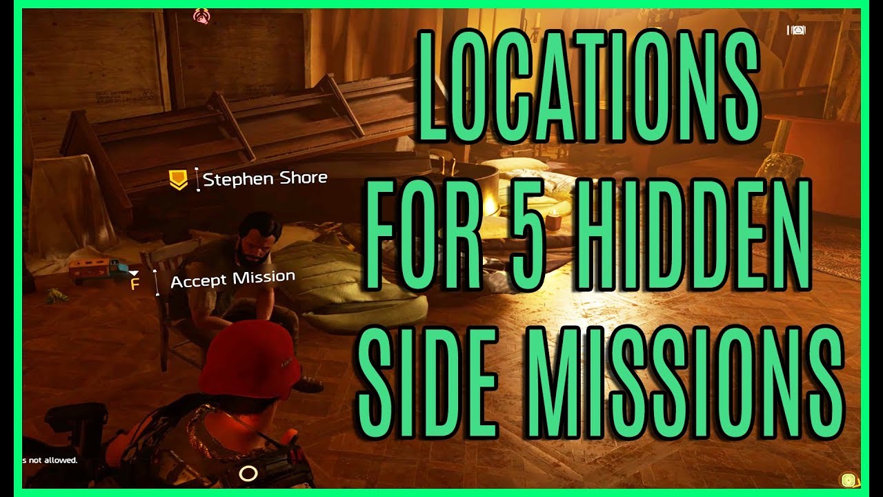 The Division 2 | 5 Secret Side Missions And 5 Secret Weapon Mods.