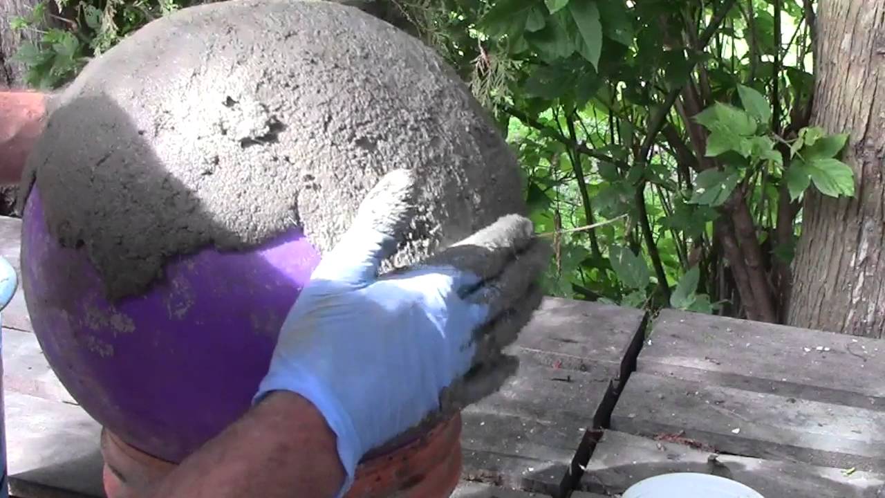 Thin Concrete Sphere over Ball for Member on diymolds.com