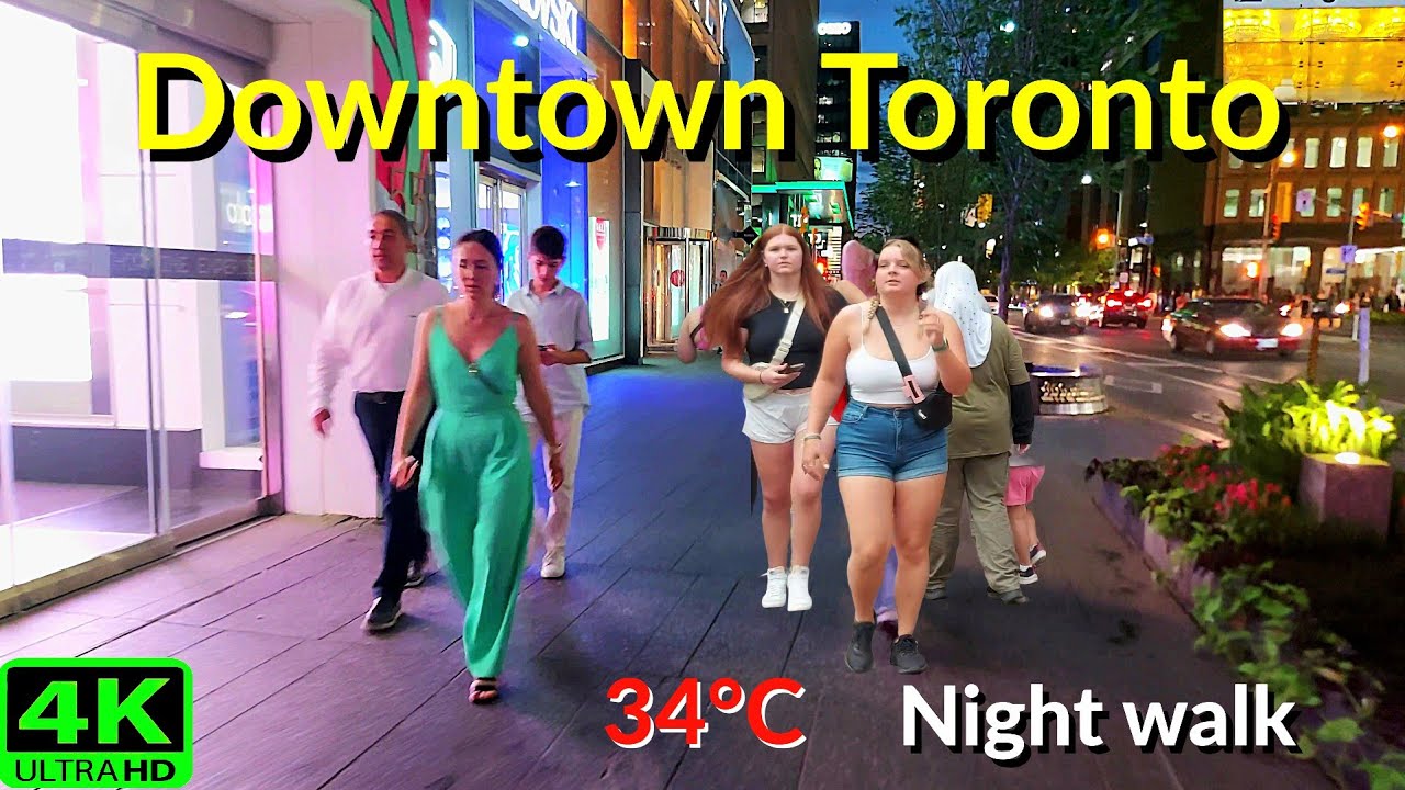 【4K】TORONTO HEAT WAVE | DOWNTOWN TORONTO WALKING TOUR