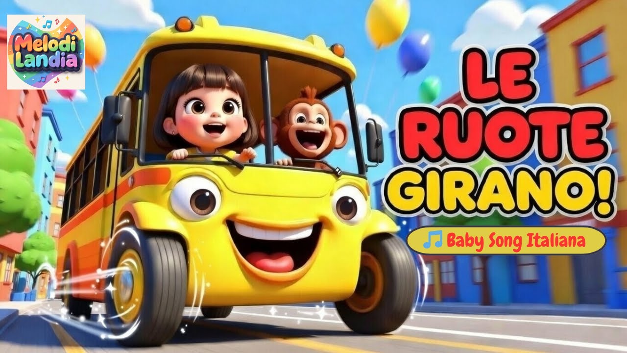 Le Ruote del Bus Girano 🚌🎶 | Canzone per Bambini in Italiano | MelodiLandia