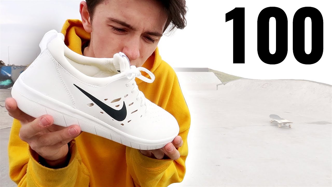100 кикфлипов в кроссовках Nike SB Nyjah бесплатно!