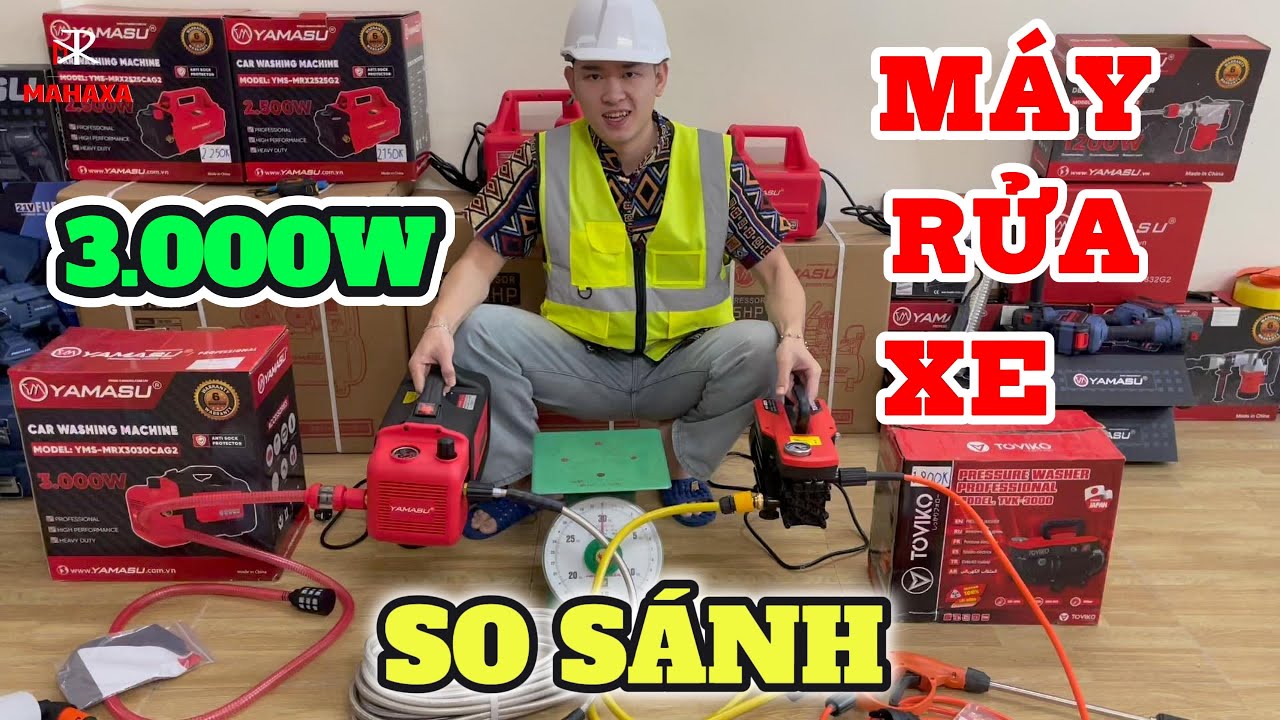 🇻🇳SO SÁNH MÁY RỬA XE HÃNG YAMASU VÀ TOVIKO | CÔNG SUẤT 3000W