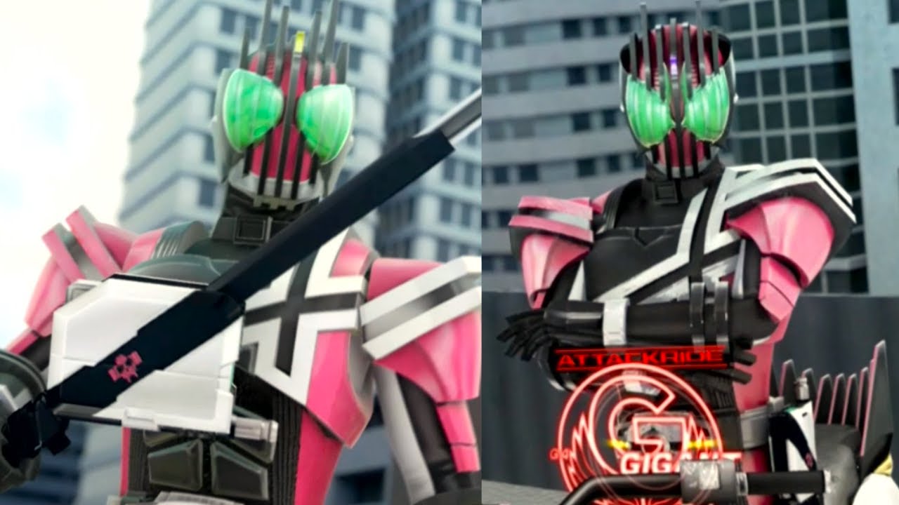 【ガンバライジング】仮面ライダーディケイド 激情態 必殺技演出「アタックライド サイドバッシャー」「アタックライド ギガント」
