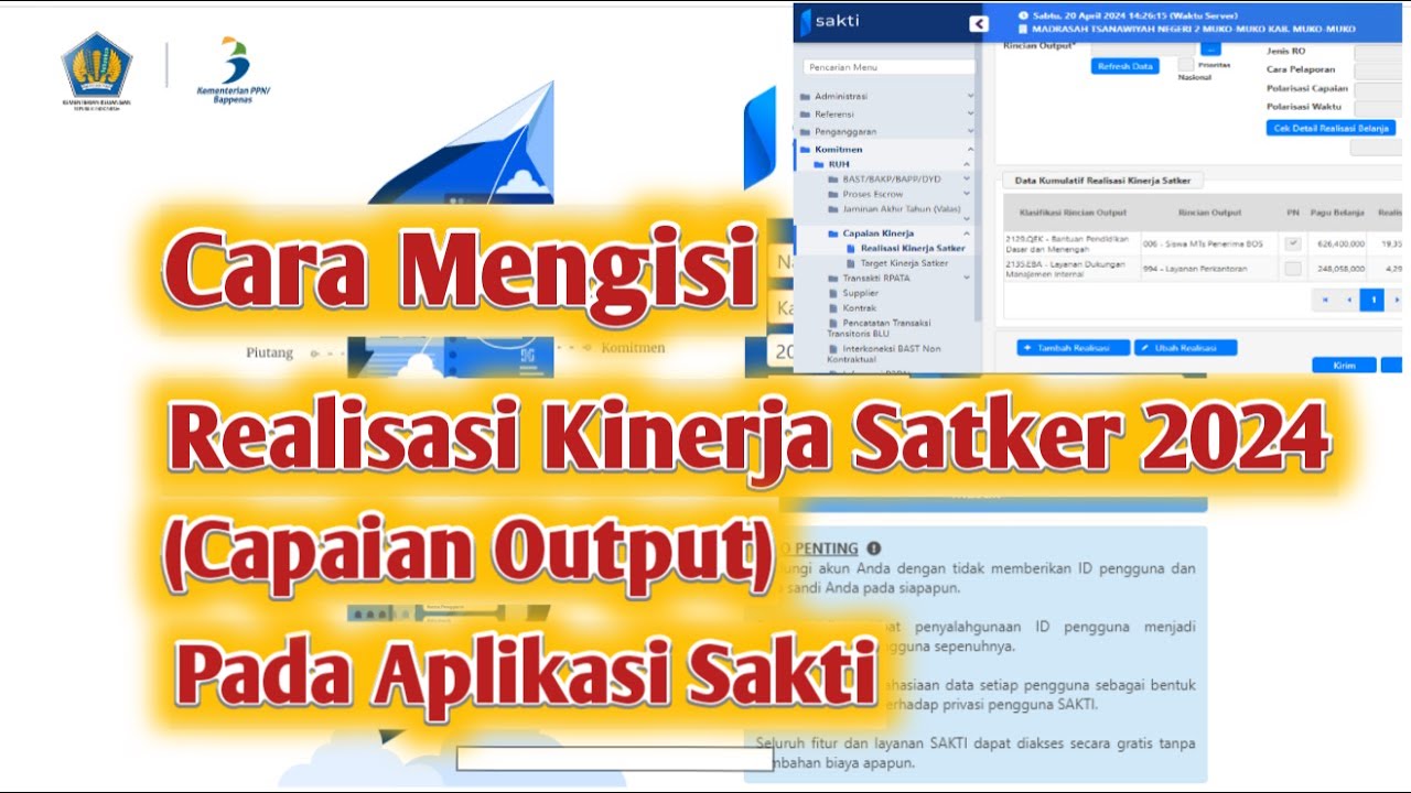 Cara Mengisi Laporan Kinerja / Capaian Output 2024 Pada Aplikasi Sakti