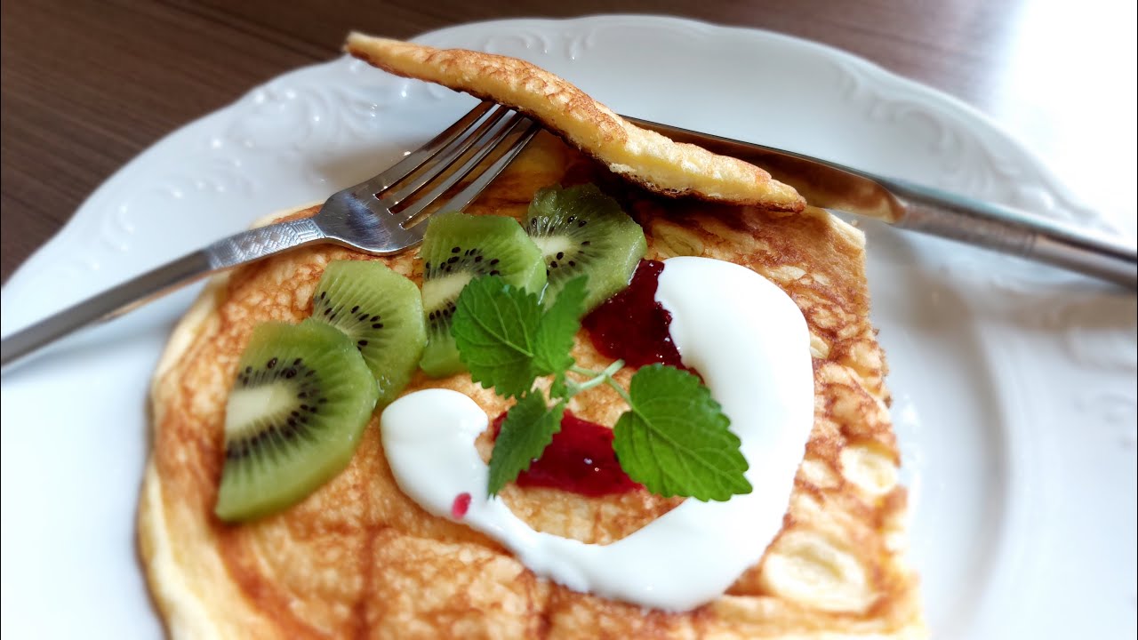 🍽 Puszysty  OMLET  z owocami💛 na śniadanie 🍽