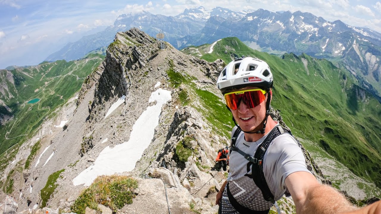 Scary Exposed Via Feratta MTB Ride on a Ridgeline in Morzine