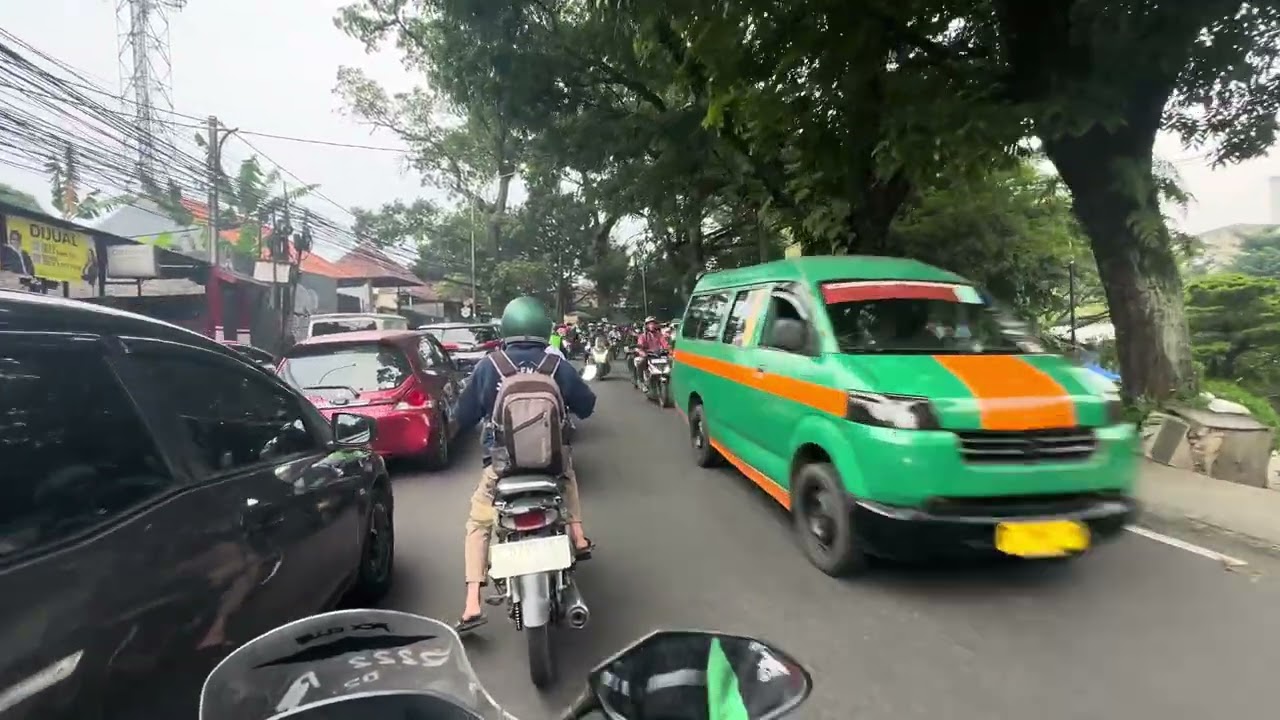 Riding a Gojek in Bandung