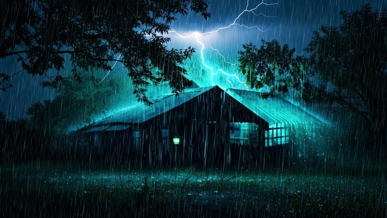 Version 135 Calming Rainstorm on a Cozy Zinc Roof ⛈️ Natural White Noise