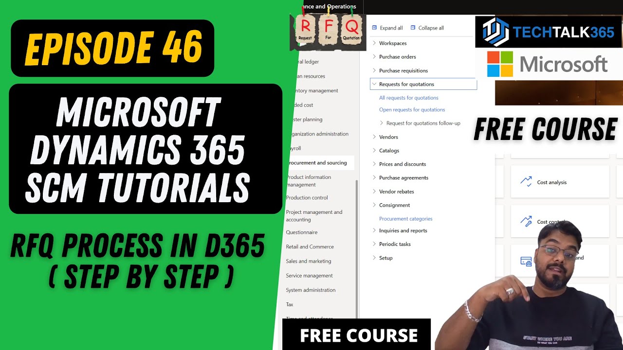 Episode 46 | Request for quotation process in D365 (Step by step)