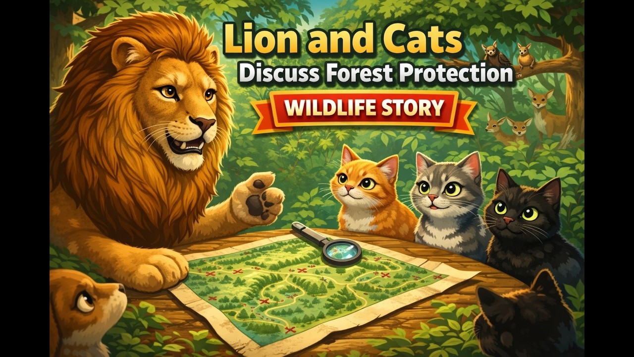 Cats and Lion Forest Security Chat – Wise Jungle Alliance