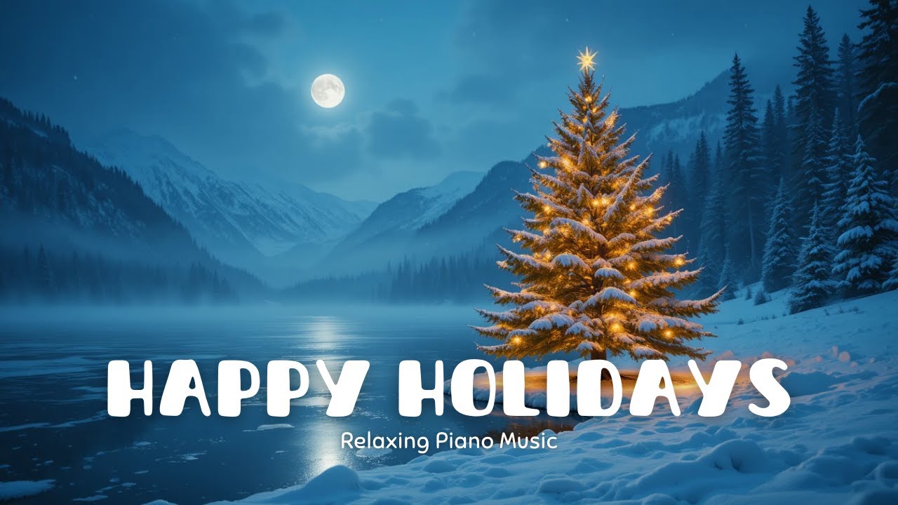 Peaceful Snowy Night | Happy Holidays🎄❄️ Relaxing Piano Music for Sleep, Study & Stress Relief