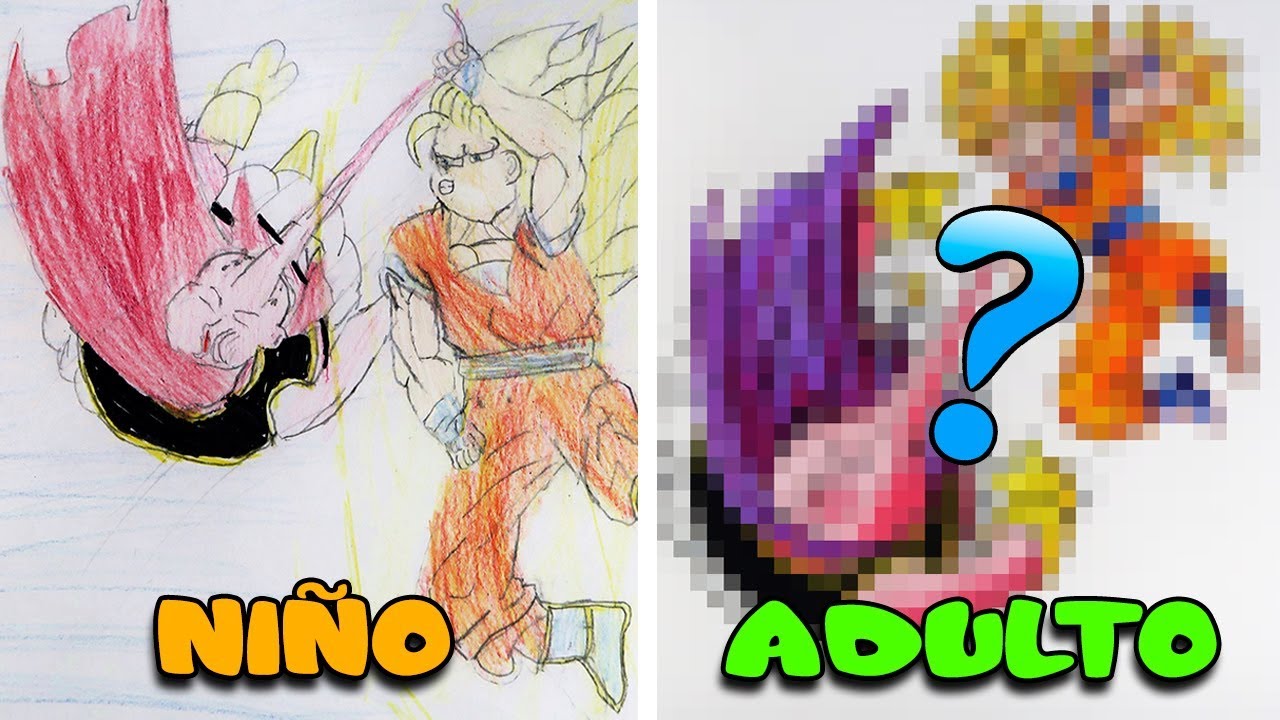 REHACIENDO DIBUJO DE MI INFANCIA | Goku SSJ3 vs Majin Buu | ArteMaster