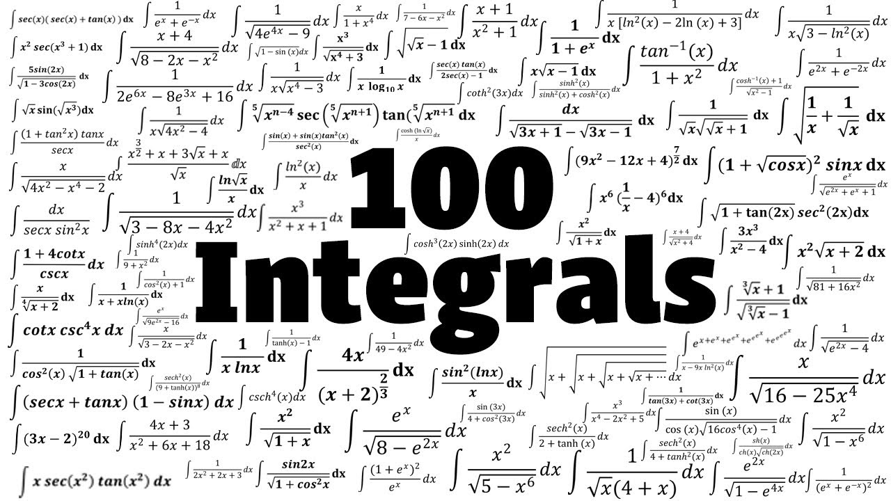 100 Integrals in one video