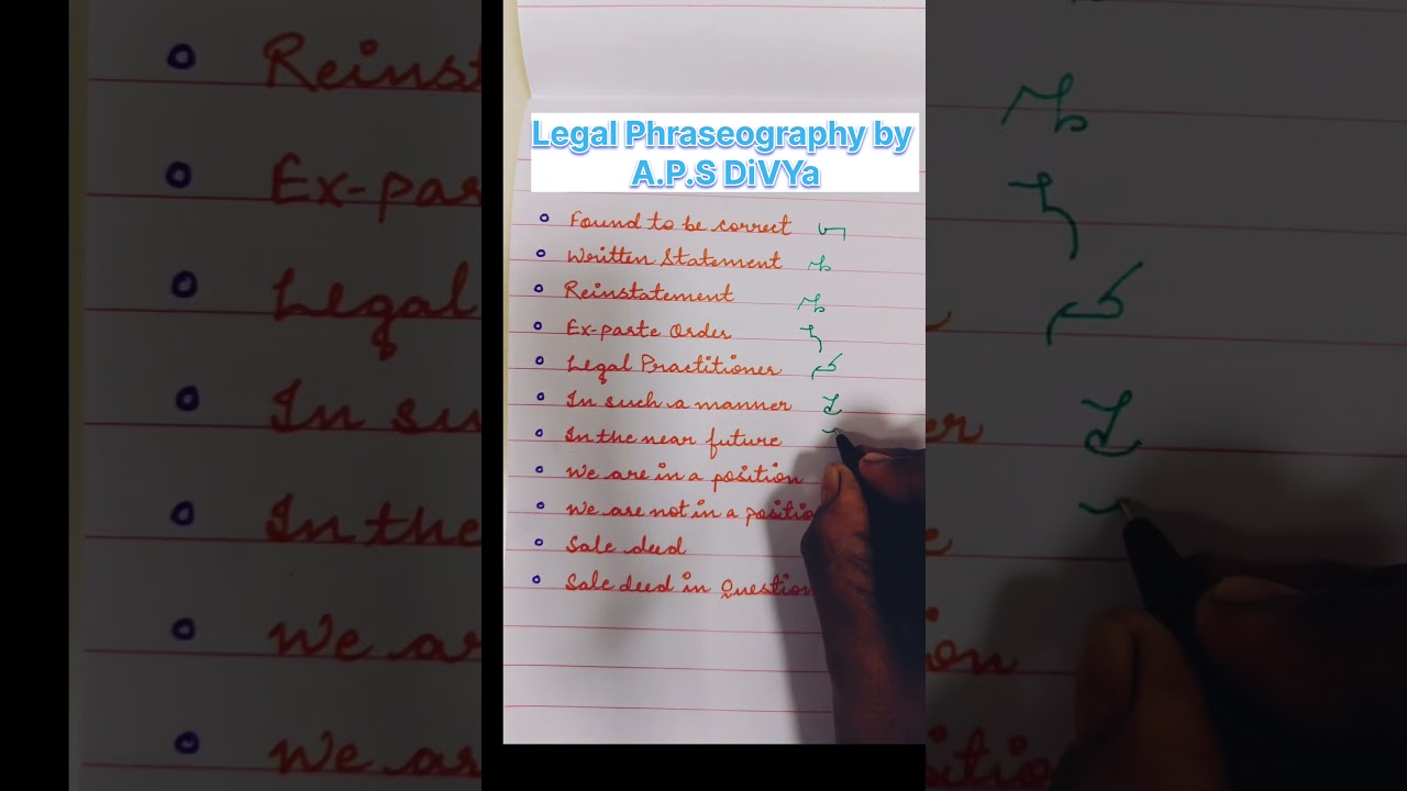 Phraseography of the day #Divya A.P.S #allahabadhighcourt #Shorthandbattle #englishstenographyphrase