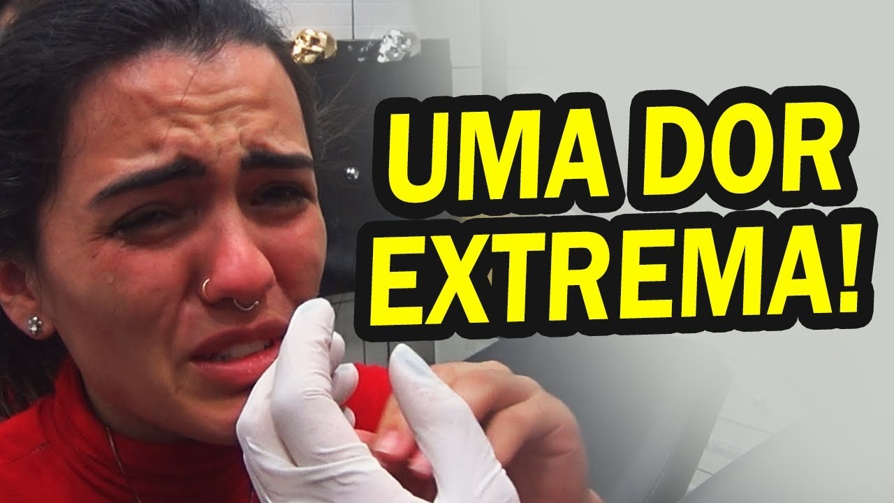 FOI BOTAR UM PIERCING NOVO E QUASE DESISTIU DE TANTA DOR!
