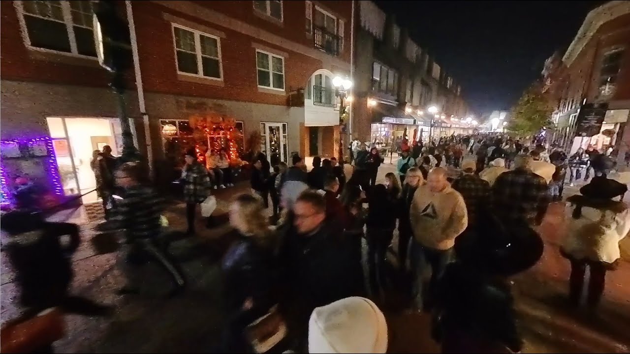 A night walk through Salem, MA, before Halloween (with music)