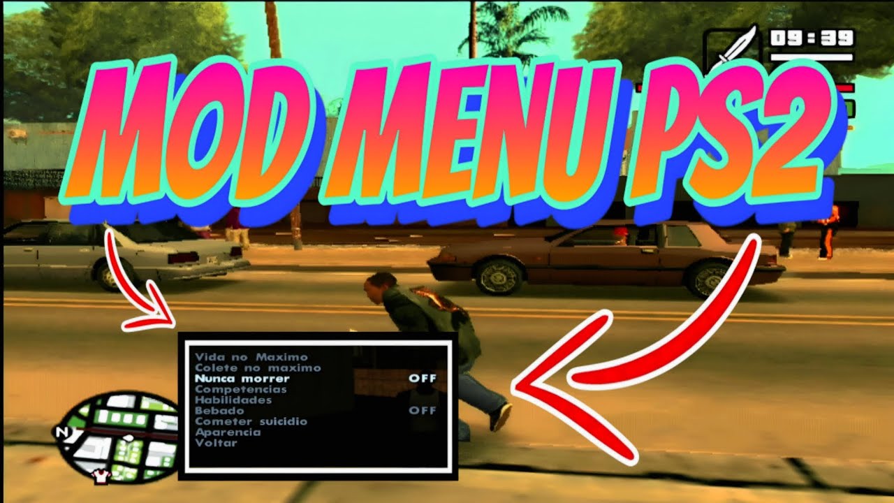 Mod menu para GTA San Andreas de PS2 que não trava