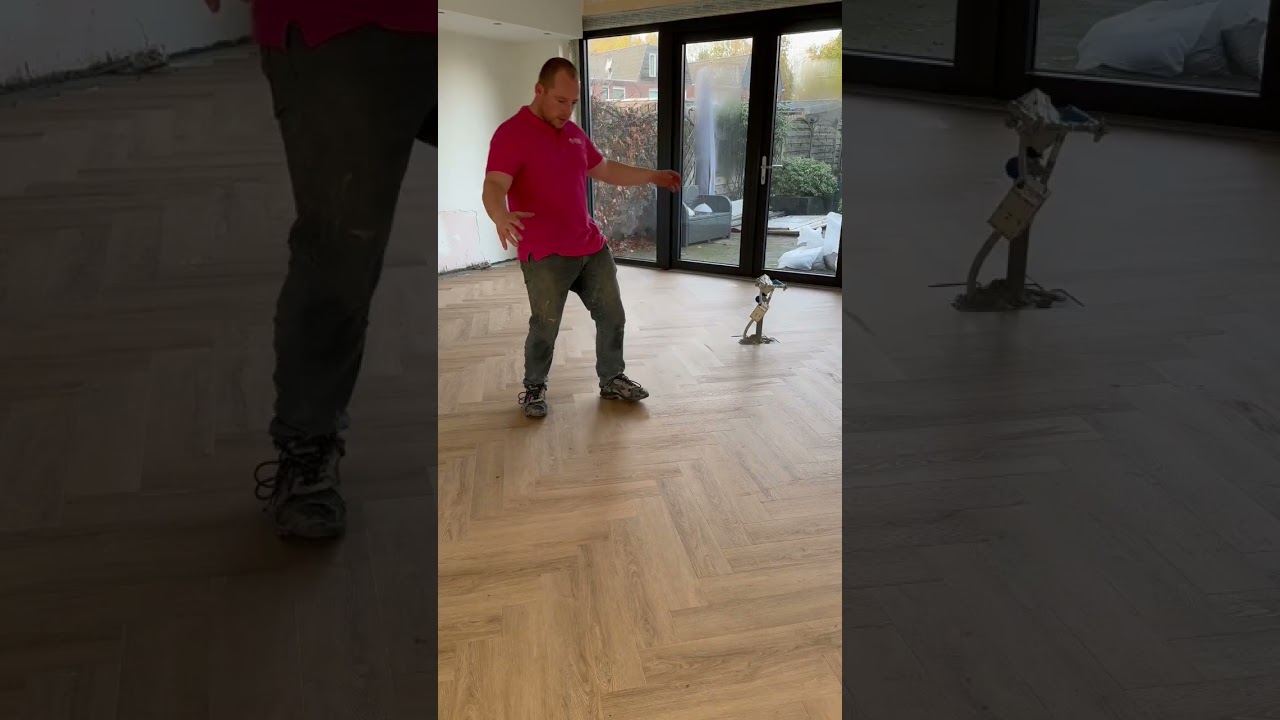 Pvc visgraat vloer leggen! | HelloFloor #pvcflooringinstallation #pvcvloeren #visgraatvloer