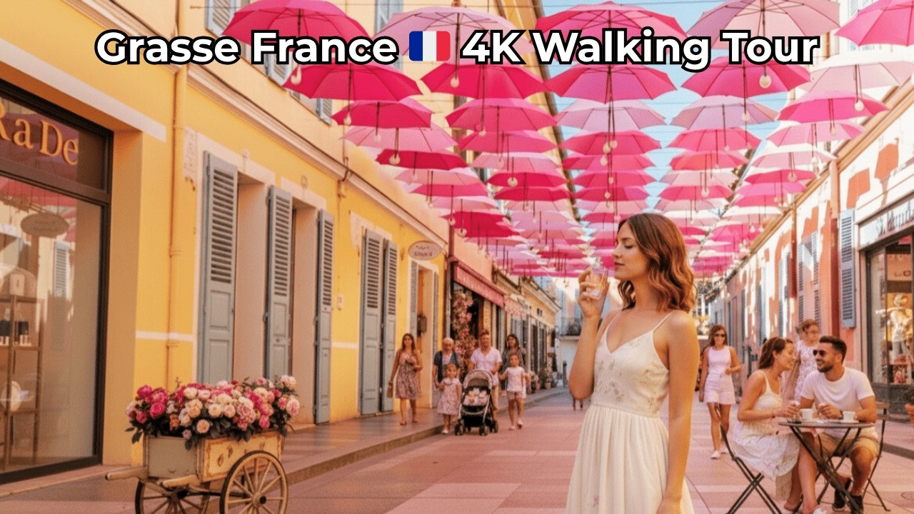 Grasse France 🇫🇷 4K Walking Tour   Perfume Capital of the World