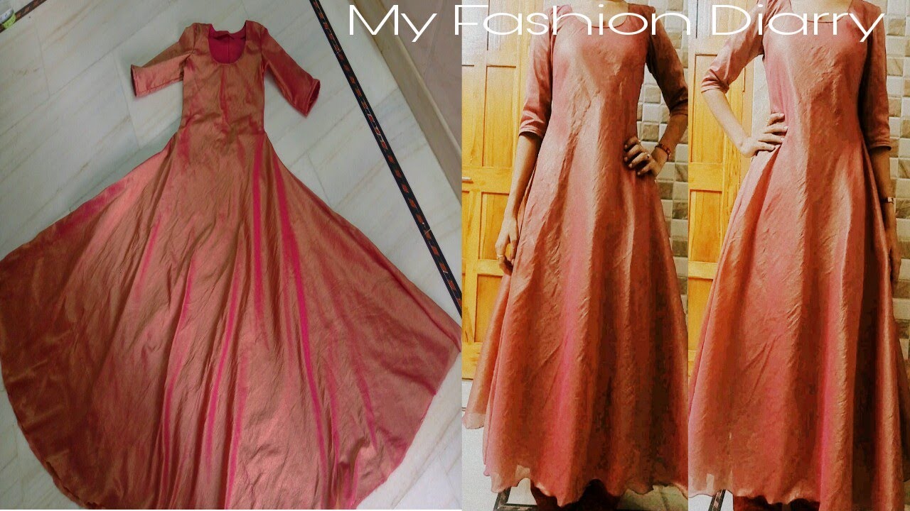 HOW to make umbrella cut kameez with NO JOINT,DIY